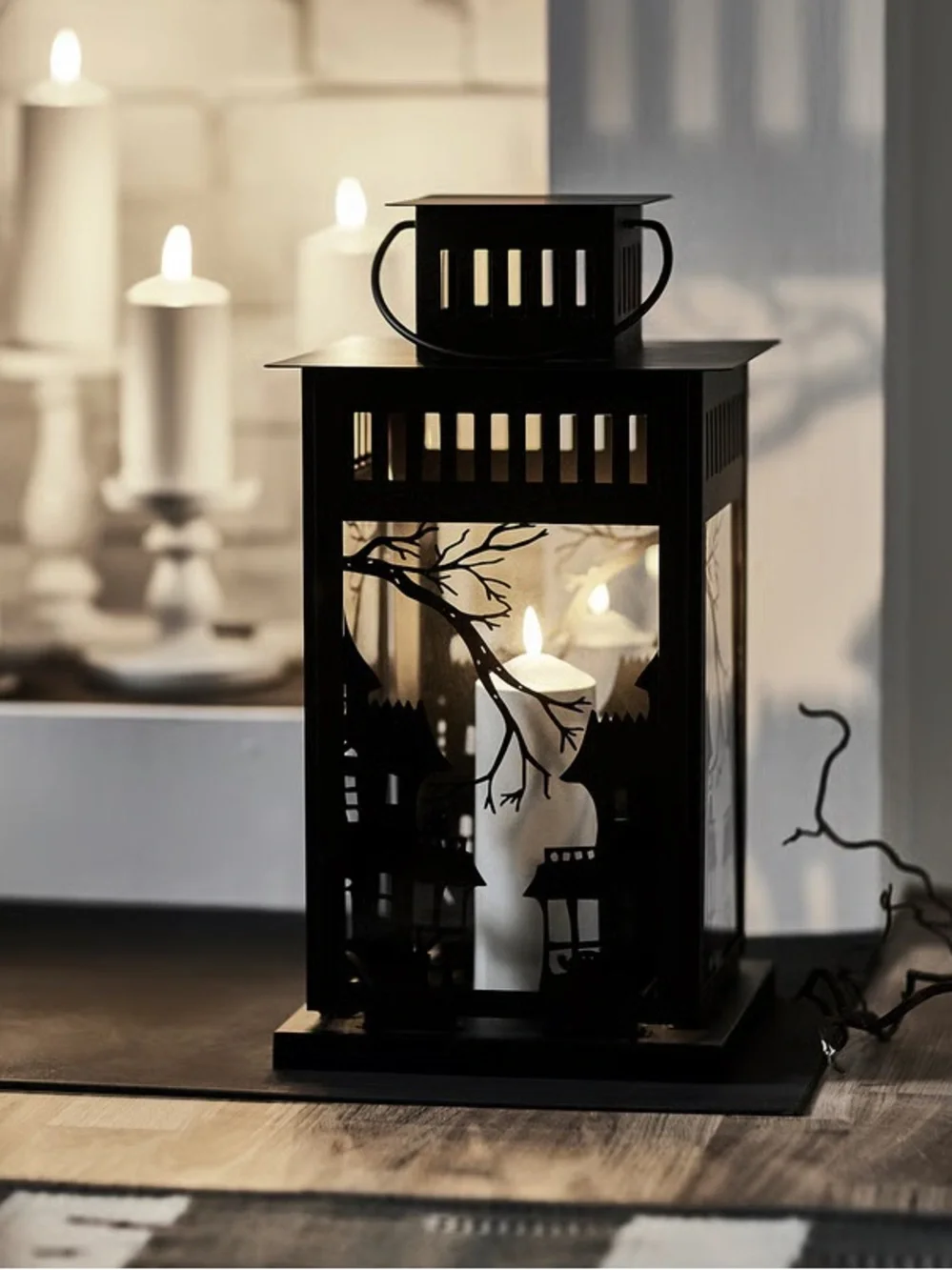 Black Decorative Metal Lantern